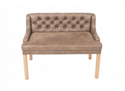 Chesterfield Bank Textil Sitz Bänke Restaurant Stoff Laden Sofa Leder